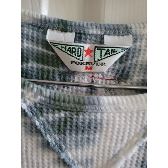 Hard Tails Forever Womens green tie dye long ribbed top size Medium - Picture 3 of 8